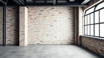 Industrial Loft Ambiance with Exposed Brick Textures