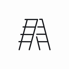 double ladder icon sign vector