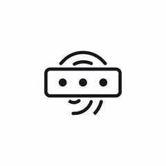 fingerprint access icon sign vector