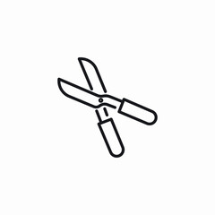 garden scissors icon sign vector