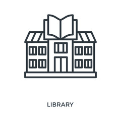 Library Icon Lineal Style. Vector Illustration Graphic Design
