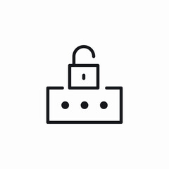 lock pad password field icon sign vector