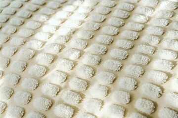 Close-up of Soft Textured Fabric with Puffy Details