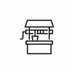 Obraz premium water well icon sign vector
