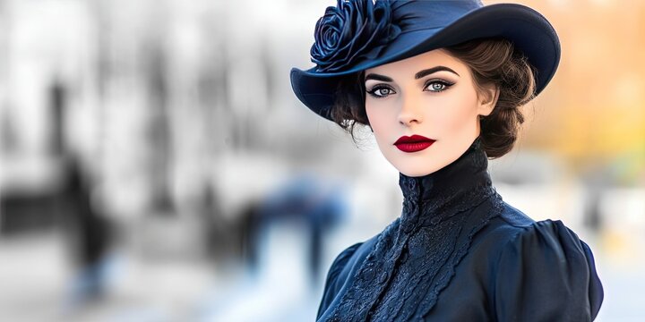modern woman wearing 1910s fashion