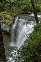 Saut de la Forge,Cascades du Hérisson dans le Jura à Bonlieu au printemps , France