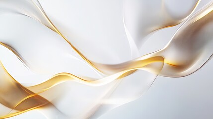 Fototapeta premium Abstract image of flowing golden and white lines