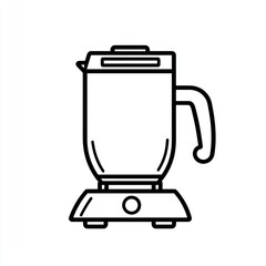 Line art drawing of a kitchen blender appliance