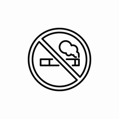 cigarette forbidden area icon sign vector