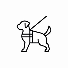 dog disability assistant icon sign vector