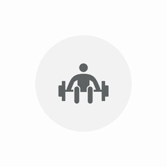 gym weight lifting icon sign vector
