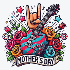 Obraz premium Mothers day Rock Poster stock illustration