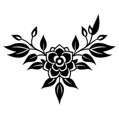 black and white flowers