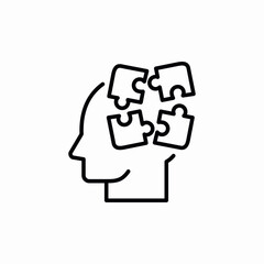 mind puzzle solve icon sign vector