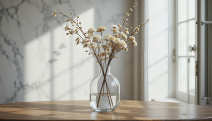 Blank vase with no flowers, ideal for home décor and interior styling images