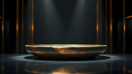 Clean Black and Gold Display