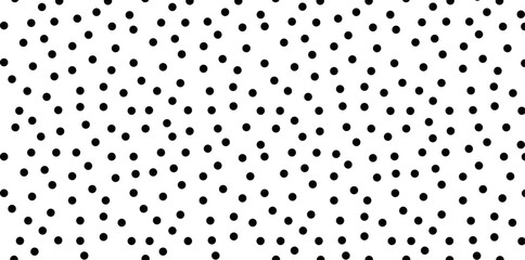 random dots texture. small polka dot seamless pattern background. black and white dots.
