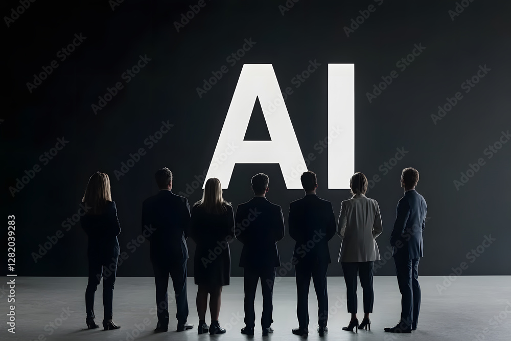 Poster professionals view the rise of artificial intelligence, facing the future of innovation with anticip