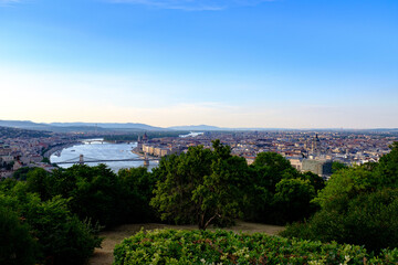 Obraz premium View of Budapest from Citadella 