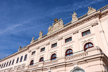 Detail of the Albertina building, Vienna, Austria