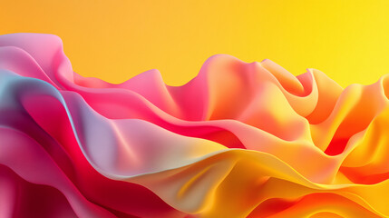 Fototapeta premium Modern abstract colourful yellow, orange and red gradient background with fluid wave motion texture.