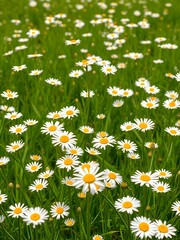 Fototapeta premium wallpaper seamless background of field of daisies in spring