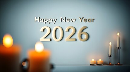 Happy New Year Celebration Fireworks Gold Text Holiday Background