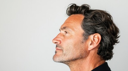 Fototapeta premium The image features a middle-aged man.