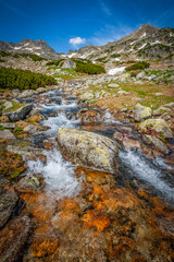 Spring landscape in Retezat Mountains, Romania, Europe	