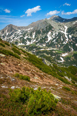 Scenic spring landscape in Retezat Mountains, Romania, Europe	