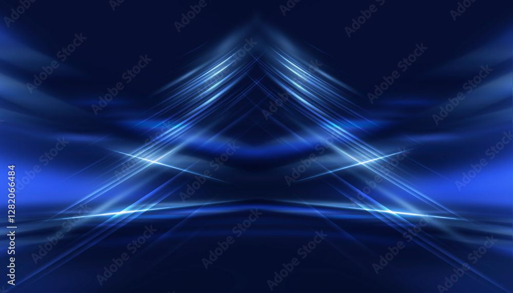 Poster abstract neon background. sound wave design element.