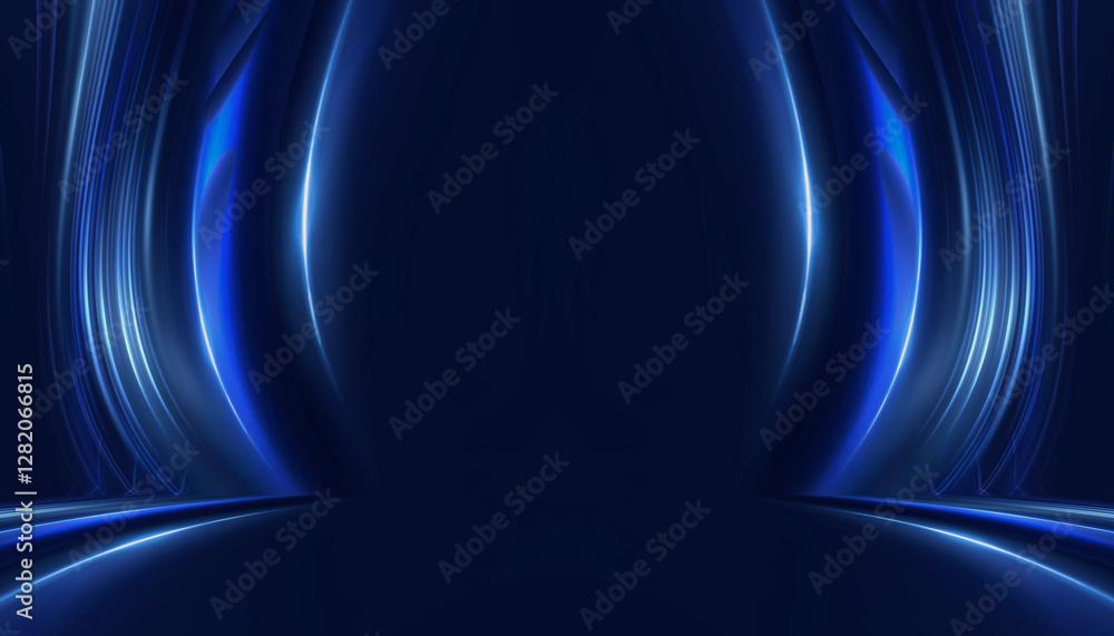 Poster abstract neon background. sound wave design element.