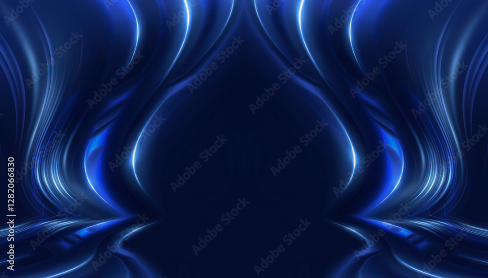 Poster abstract neon background. sound wave design element.