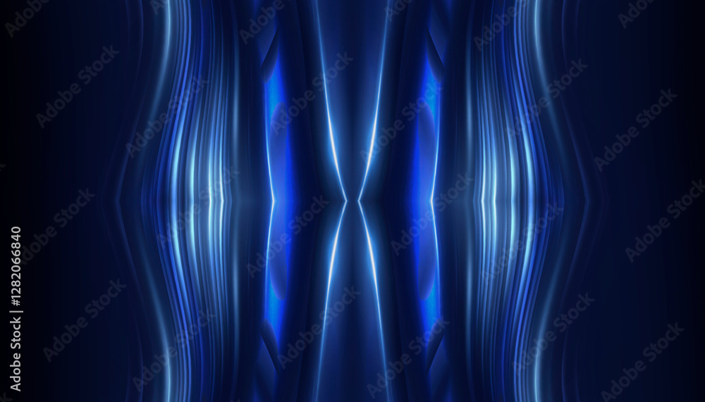 Sticker abstract neon background. sound wave design element.
