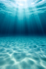 Sunlight shining through clear ocean water