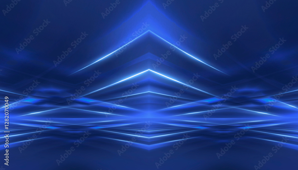 Wall mural abstract neon background. sound wave design element.