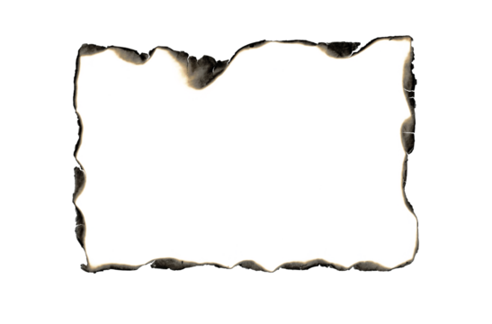 Burnt Paper Frame Transparent PNG – Aged, Vintage, Torn Edges