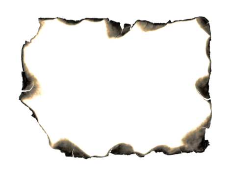Burnt Paper Frame Transparent PNG – Aged, Vintage, Torn Edges