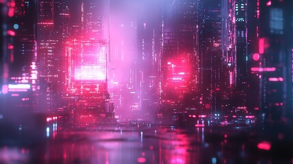 Fototapeta premium Futuristic Cyberpunk-Inspired Tech Lines with Dynamic Light Effects