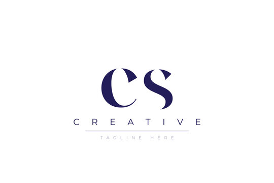 cS abstract  minimalist letters Logo Monogram. It is a minimalist logo, this logo is made by combining two letters
