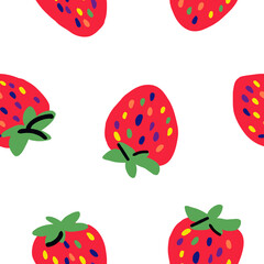 Rainbow strawberry surface pattern design