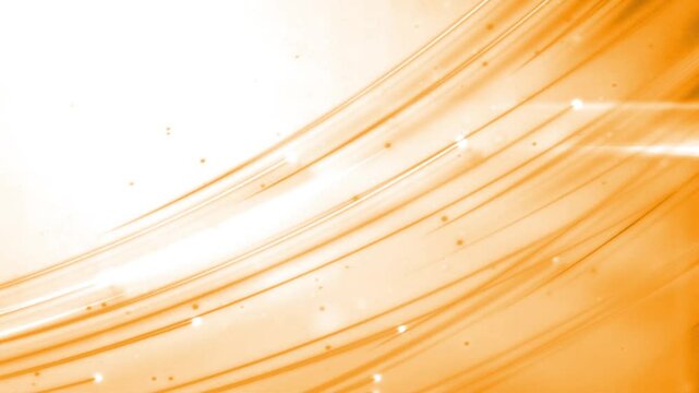 Abstract Orange Futuristic Digital Network With Glowing Particles Connected By Lines Red Lines. Abstract Digital Wave Dots Lines Particles , Animation Cyber, Or Technology Background.