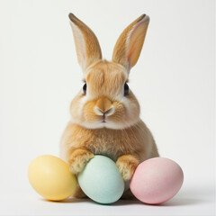 Easter bunny on a white background