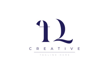 fQ abstract  minimalist letters Logo Monogram. It is a minimalist logo, this logo is made by combining two letters