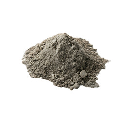 Pile of Fine Gray Powder – Industrial Material Isolated on White Background, Transparent. PNG. AI GENERATED