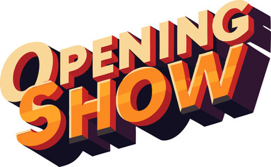 Grand Opening 3D editable text effect template