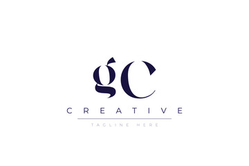 gC abstract  minimalist letters Logo Monogram. It is a minimalist logo, this logo is made by combining two letters
