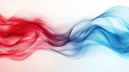 Obraz premium abstract flowing red and blue waves, dynamic and artistic composition, textured and futuristic design, glowing and sharp tones