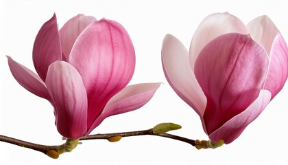 Fototapeta premium tender pink magnolia flower isolated