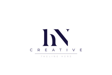 hN abstract  minimalist letters Logo Monogram. It is a minimalist logo, this logo is made by combining two letters